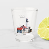 vuurtoren van Whitefish Point Shot Glas (Voorkant)