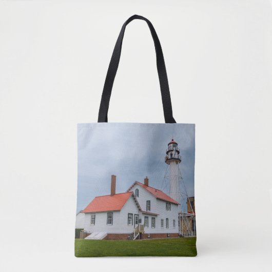 vuurtoren van Whitefish Point Tote Bag (Voorkant)