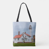 vuurtoren van Whitefish Point Tote Bag (Achterkant)
