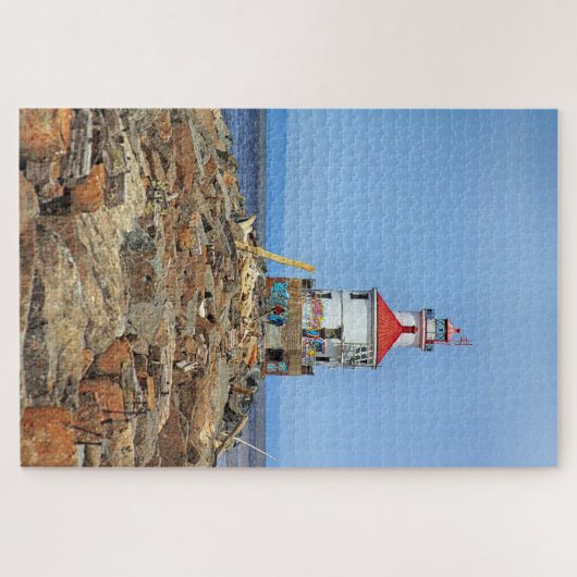 vuurtoren van Wisconsin Point Legpuzzel (Horizontaal)