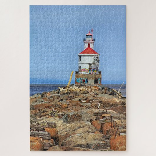 vuurtoren van Wisconsin Point Legpuzzel (Verticaal)