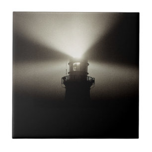 vuurtoren van zee Mist Galleyhead West Cork Irel Tegeltje
