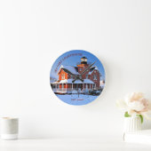 vuurtoren van zee, New Jersey Round Wall Clock Ronde Klok (Huis)