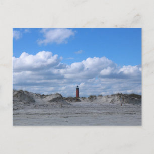 Vuurtoren vanaf het strand briefkaart