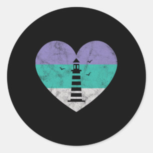Vuurtoren Varend Cadeau Voor Vrouwen En Meisjes Re Ronde Sticker