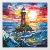 Vuurtoren Venster Cling Raamsticker (Vel)