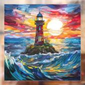 Vuurtoren Venster Cling Raamsticker (Vel 2)