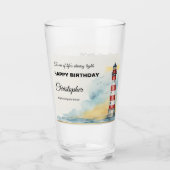 Vuurtoren Verjaardag Schijnend Licht Persoonlijk Glas (Voorkant)