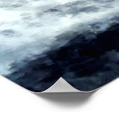 vuurtoren verloren in een razende zee Abstract lan Poster (Hoek)