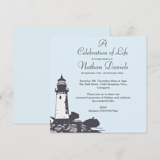 Vuurtoren Viering van het Leven Kaart (Voorkant / Achterkant)