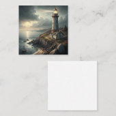 vuurtoren vierkante visitekaartje (Voorkant / Achterkant)