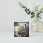 vuurtoren vierkante visitekaartje (Staand voorkant)