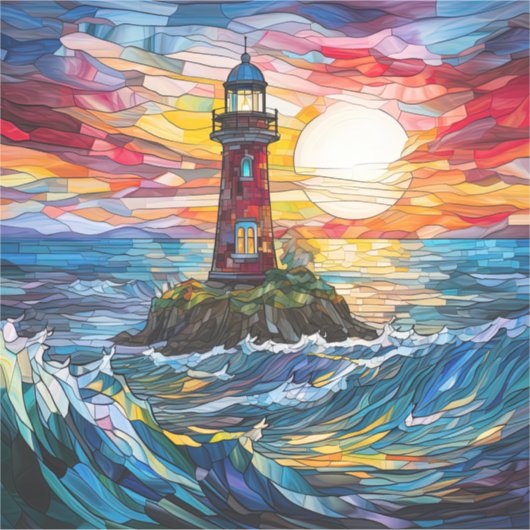 vuurtoren Vinyl Sticker (Voorkant)