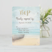 Vuurtoren voor boot op het strand RSVP  Kaart (Staand voorkant)