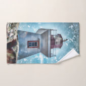 Vuurtoren voor de Blauwe Nautische Stekelkust Bad Handdoek (Handdoek)