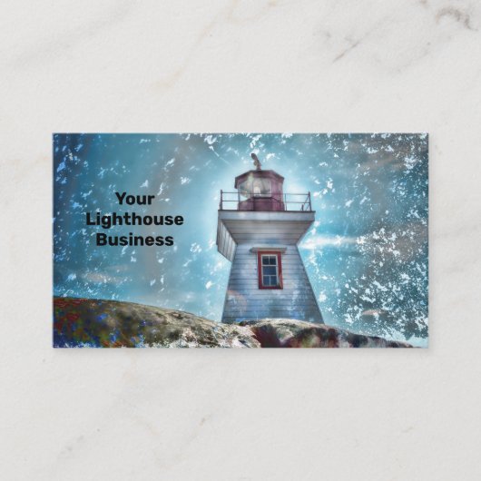Vuurtoren voor de Blauwe Nautische Stekelkust Visitekaartje (Voorkant)