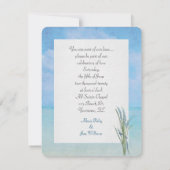 vuurtoren voor de bruiloft van de oceaan en zeilbo kaart (Achterkant)