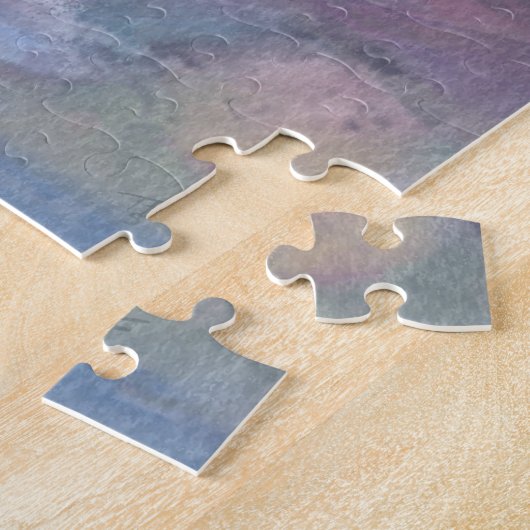 vuurtoren voor de kust van Bluff met roze lucht Legpuzzel (Zijkant)