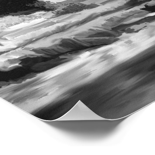 Vuurtoren voor de Zwarte en Witte Zonnezee Poster (Hoek)