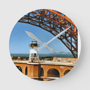 vuurtoren voor fort, Californische wandklok