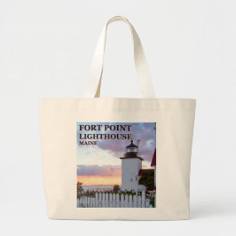 vuurtoren voor fort, Maine Canvas tas