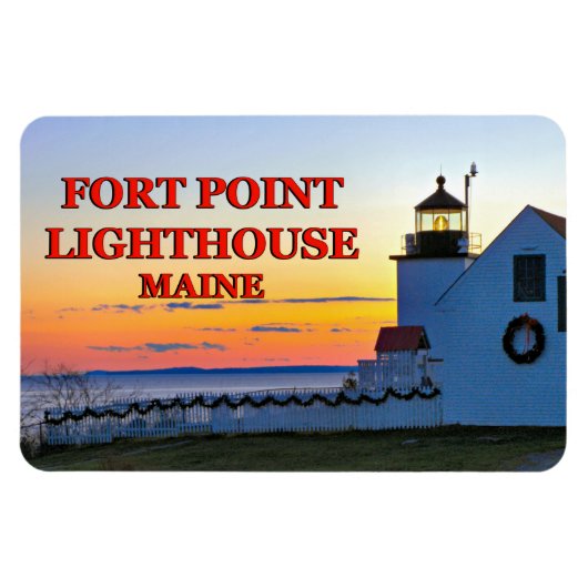 vuurtoren voor fort, Maine Flexi Magnet Magneet (Horizontaal)