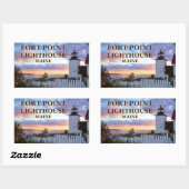 vuurtoren voor fort, Maine Rechthoekige Sticker (Vel)