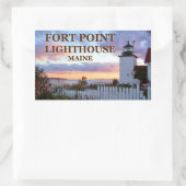 vuurtoren voor fort, Maine Rechthoekige Sticker (Tas)