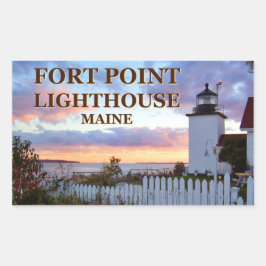 vuurtoren voor fort, Maine Rechthoekige Sticker
