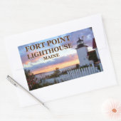 vuurtoren voor fort, Maine Rechthoekige Sticker (Envelop)