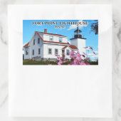 vuurtoren voor fort, Maine Rechthoekige Sticker (Tas)
