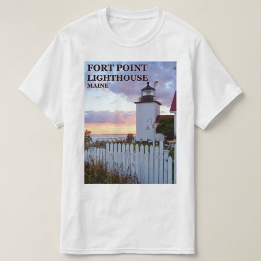 vuurtoren voor fort, Maine T-Shirt (Design voorkant)