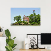 Vuurtoren voor gebruik in de baai poster (Thuiskantoor)