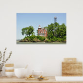 Vuurtoren voor gebruik in de baai poster (Keuken)