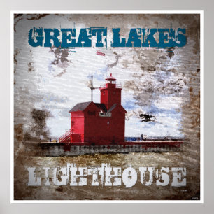 vuurtoren voor grote meren poster