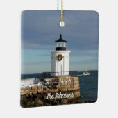 Vuurtoren voor kerstmis keramisch ornament (Rechts)