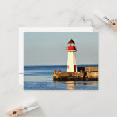 vuurtoren voor Newfoundland Kaart (Voorkant / Achterkant in situ)