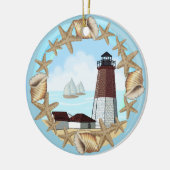 vuurtoren voor punt Judith Keramisch Ornament (Links)