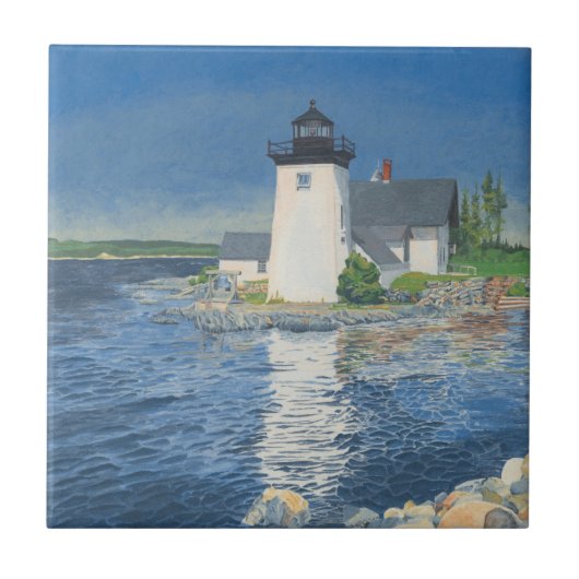 vuurtoren voor randpunten tegeltje (Voorkant)