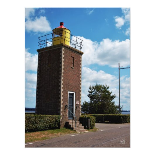 Vuurtoren voor scheepvaart in Willemstad Nederland Foto Afdruk (Voorkant)