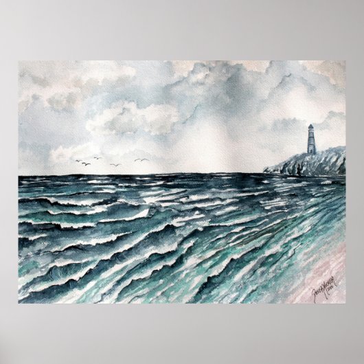 vuurtoren voor seizoensinvloeden poster (Voorkant)