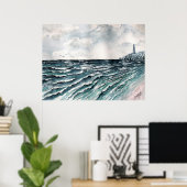 vuurtoren voor seizoensinvloeden poster (Thuiskantoor)