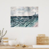 vuurtoren voor seizoensinvloeden poster (Keuken)