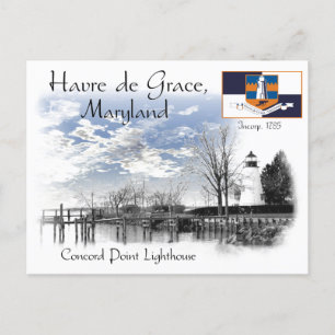 vuurtoren voor snoerpunten briefkaart