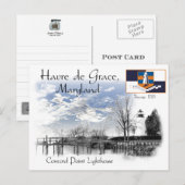 vuurtoren voor snoerpunten briefkaart (Voorkant / Achterkant)