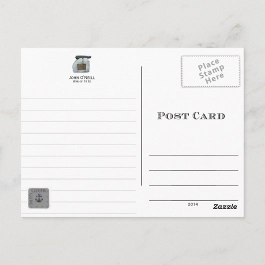 vuurtoren voor snoerpunten briefkaart (Achterkant)