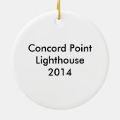 vuurtoren voor snoerpunten keramisch ornament (Achterkant)