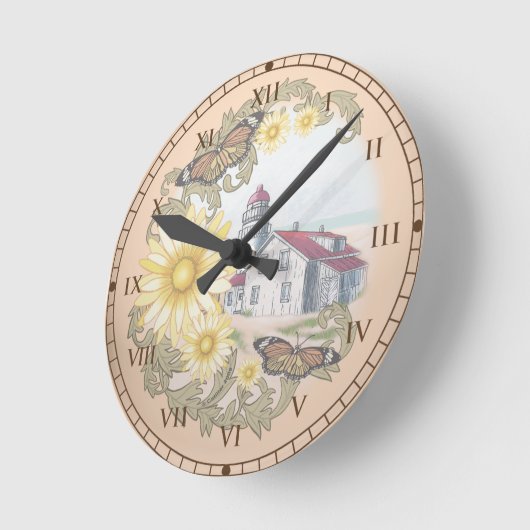 Vuurtoren voor vlinders ronde klok (Hoek)