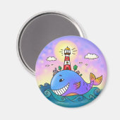 vuurtoren voor walvissen magneet (Voorkant / Achterkant)