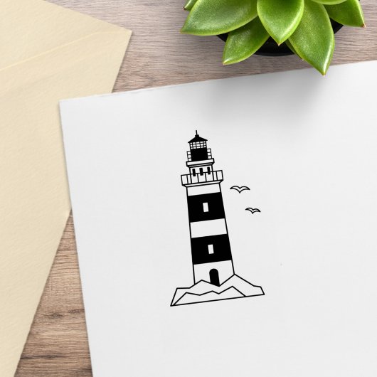 vuurtoren voor Zee Rubberstempel